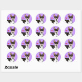 Sticker Rond J'aime mon Rat Terrier (Feuille)