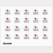 Sticker Rond J'Aime Mon Rhodesian Ridgeback (Feuille)
