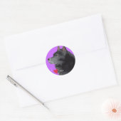 Sticker Rond J'aime mon Schipperke (Enveloppe)