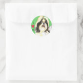 Sticker Rond J'aime mon Shih Tzu (Sac)