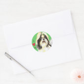 Sticker Rond J'aime mon Shih Tzu (Enveloppe)