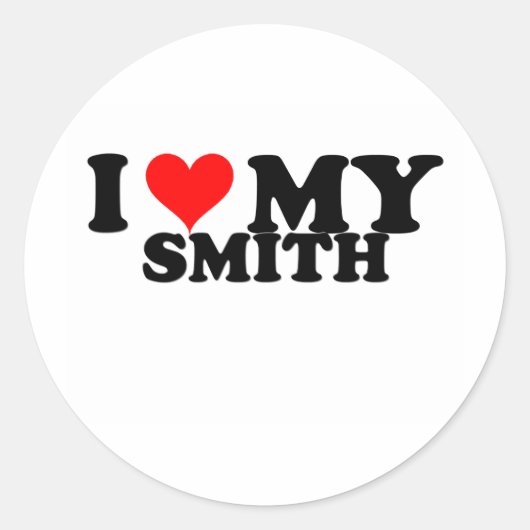 Sticker Rond J'Aime Mon Smith (Devant)
