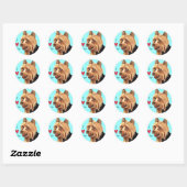 Sticker Rond J'aime mon Terrier australien (Feuille)