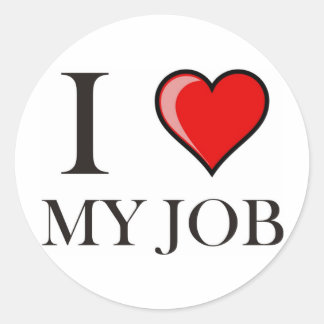 Sticker Rond J'aime mon travail