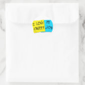 Sticker Rond J'Aime Mon Travail Merde (Sac)