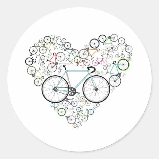 Sticker Rond J'Aime Mon Vélo (Devant)