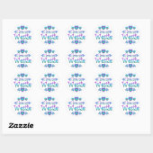 Sticker Rond J'aime mon Westie (Feuille)