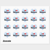 Sticker Rond J'aime Monaco (Feuille)