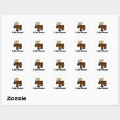 Sticker Rond J'Aime Moose (Feuille)