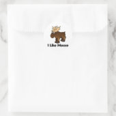 Sticker Rond J'Aime Moose (Sac)