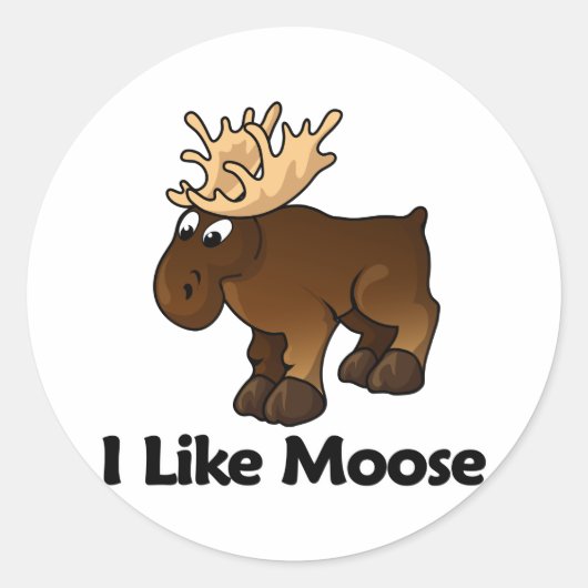 Sticker Rond J'Aime Moose (Devant)