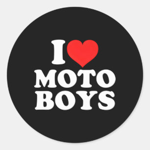 Sticker Rond J'aime Moto