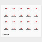 Sticker Rond J'aime Munchkins (Feuille)