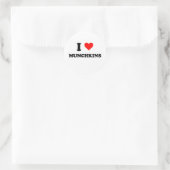 Sticker Rond J'aime Munchkins (Sac)