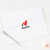 Sticker Rond J'aime Munich (Enveloppe)