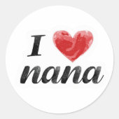Sticker Rond J'aime Nana (Devant)
