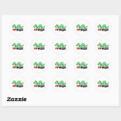 Sticker Rond J'aime Nessie (Feuille)