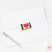 Sticker Rond J'aime New York (Enveloppe)