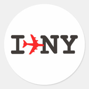 Sticker Rond J'aime New York