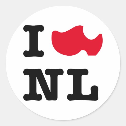 Sticker Rond J'aime NL (Devant)