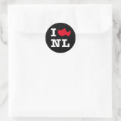 Sticker Rond J'aime NL, j'aime Hollande (Sac)