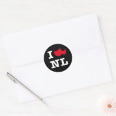 Sticker Rond J'aime NL, j'aime Hollande (Enveloppe)