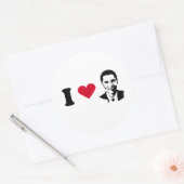 Sticker Rond J'aime Obama (Enveloppe)