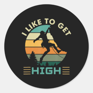 Sticker Rond J'Aime Obtenir Une Escalade High Rock