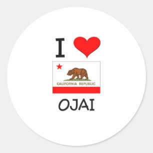 Sticker Rond J'aime OJAI Californie