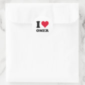 Sticker Rond J'Aime Omer _1 (Sac)