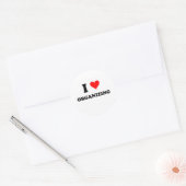 Sticker Rond J'aime organiser (Enveloppe)