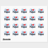 Sticker Rond J'aime Palau (Feuille)