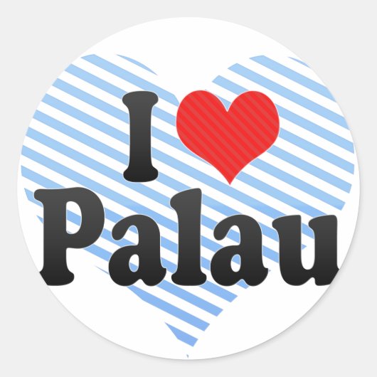 Sticker Rond J'aime Palau (Devant)