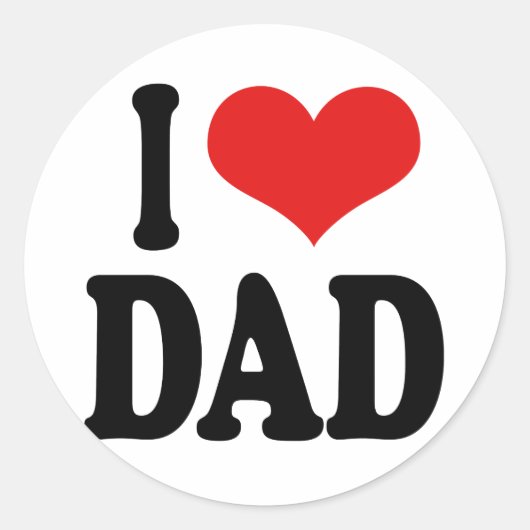 Sticker Rond J'aime papa (Devant)