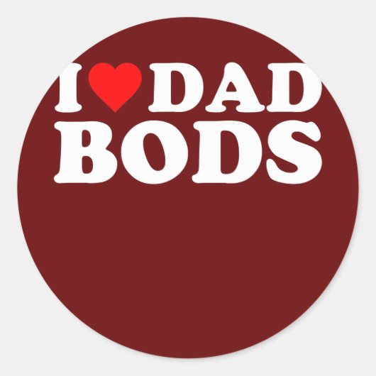 Sticker Rond J'Aime Papa Bods (Devant)