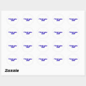 Sticker Rond J'aime Papa – Conception Classique d'Appréciation (Feuille)