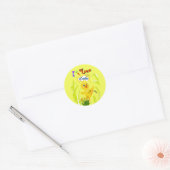 Sticker Rond J'aime Pâques (Enveloppe)