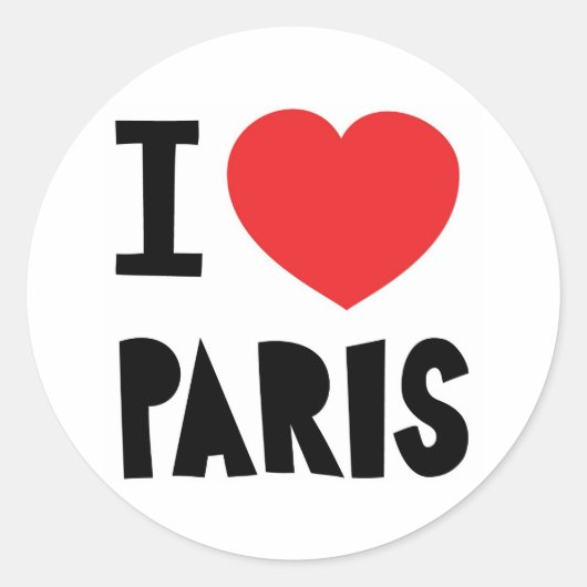 Sticker Rond J'aime Paris (Devant)
