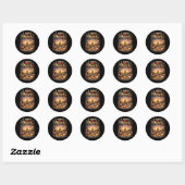Sticker Rond J'aime Paris (Feuille)