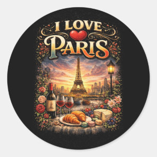 Sticker Rond J'aime Paris