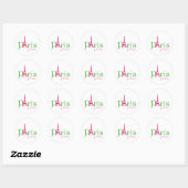 Sticker Rond J'aime Paris (Feuille)