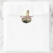 Sticker Rond J'Aime Paris ! Je t'aime Paris ! (Sac)