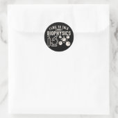 Sticker Rond J'aime parler de biophysique (Sac)