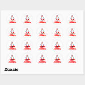 Sticker Rond J'aime Penguin (Feuille)