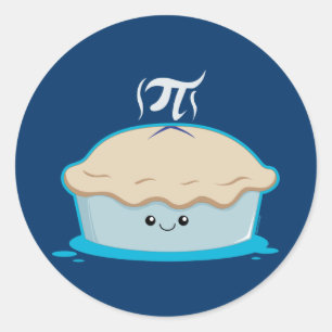 Sticker Rond J'Aime Pi