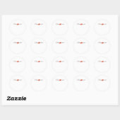 Sticker Rond J'aime plus simple citation romantique  (Feuille)