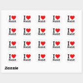 Sticker Rond J'aime Prague (Feuille)