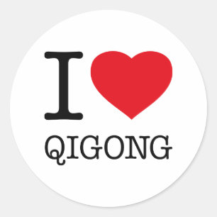 STICKER ROND J'AIME QI GONG