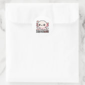 Sticker Rond J'Aime Que Vous Aimez ! Cute Axolotl Love Pun (Sac)
