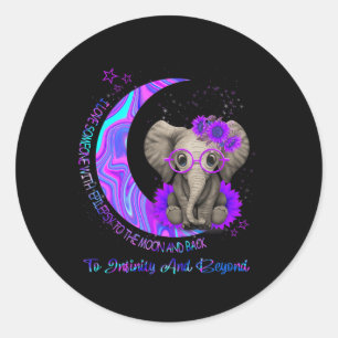 Sticker Rond J'Aime Quelqu'Un Avec Des Troubles Éosinophiles À